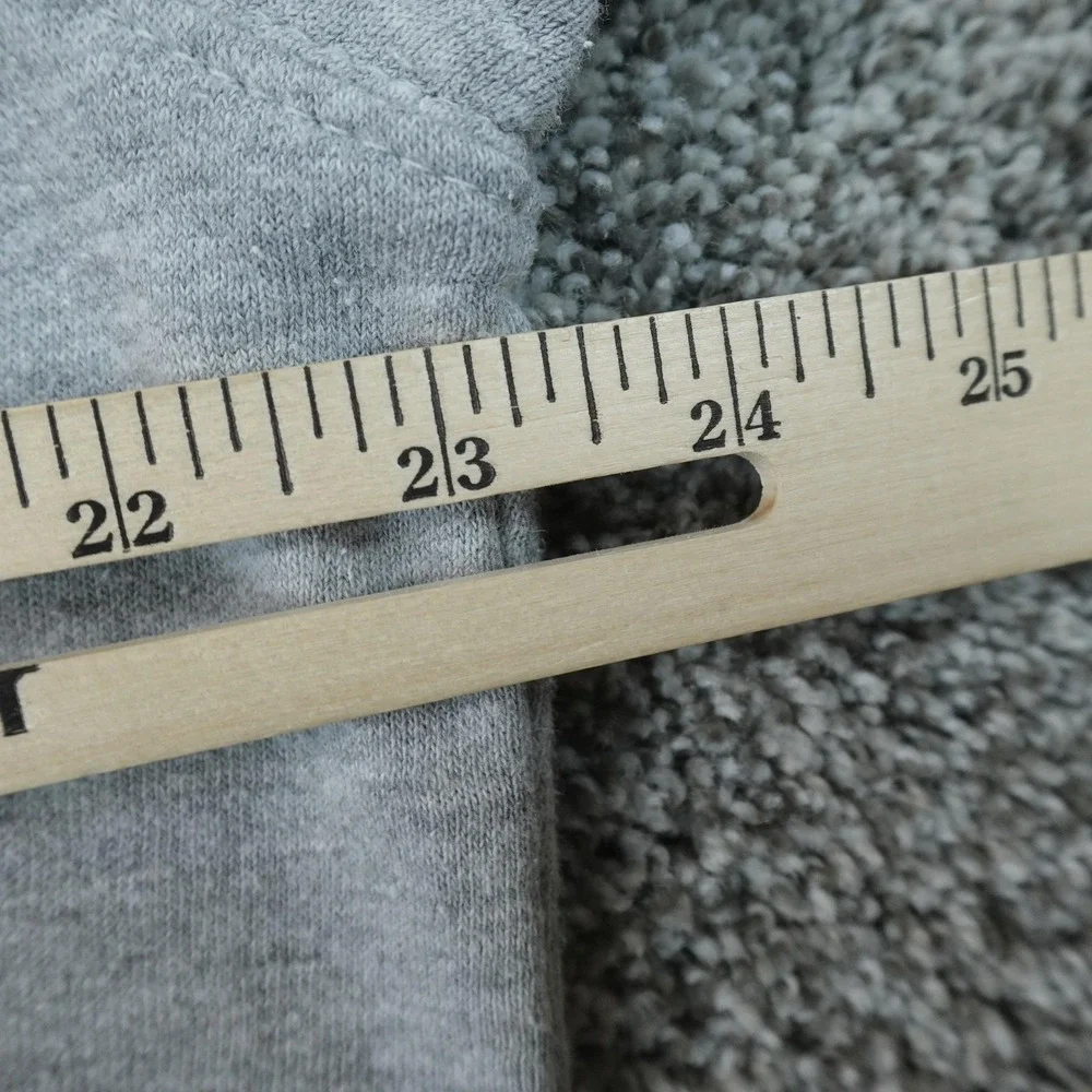 North Face Hoodie Mens L Gray Graphic Logo Pullover Sweatshirt Sweater Fleece